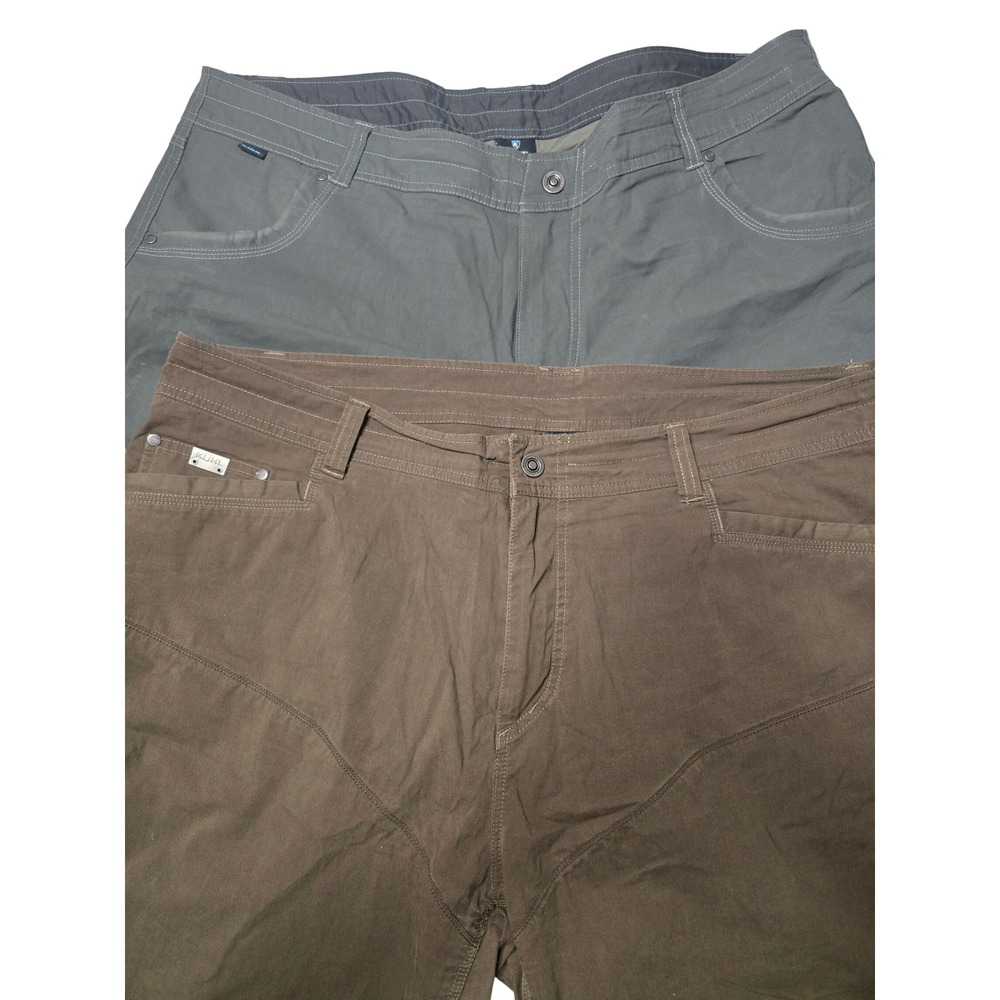 Kuhl Mens Shorts Size 42 Bundle 2 Pairs Green Brown Hiking Outdoor 10 Inseam EUC
